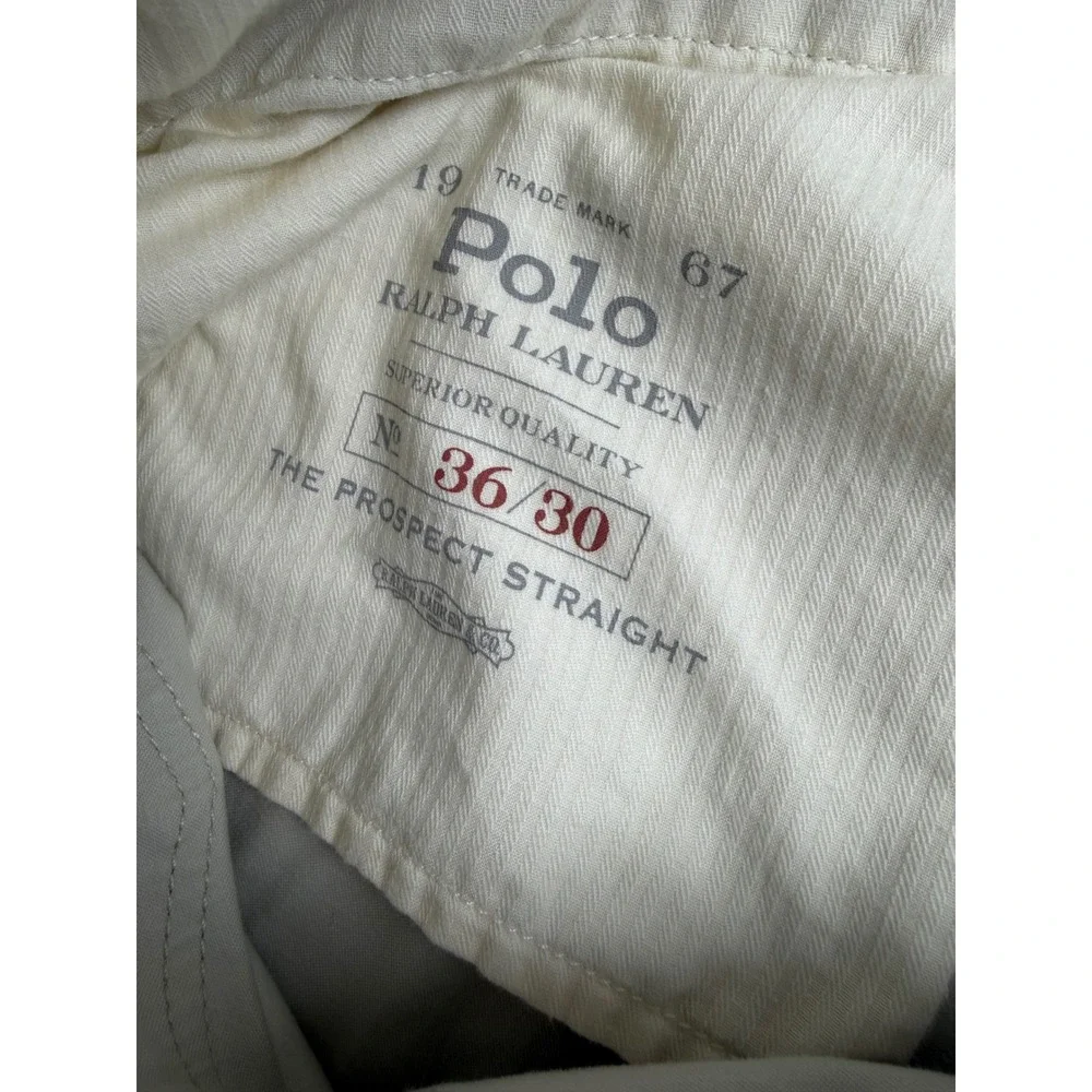 Polo Ralph Lauren Mens 36x26 Tan Stretch Straight Leg 5 Pocket Chino Pants Khaki